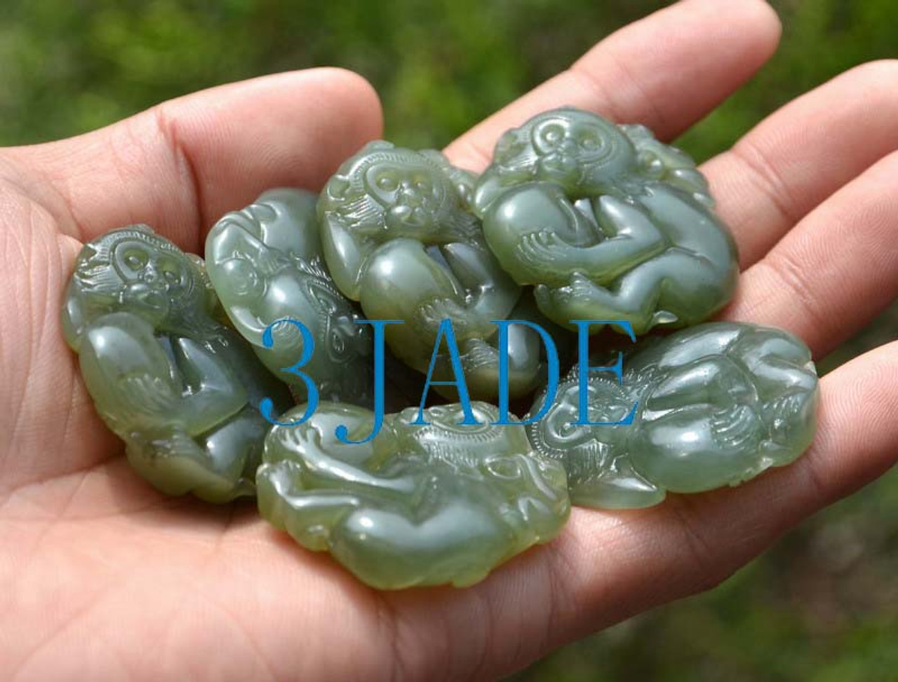 jade monkey necklace