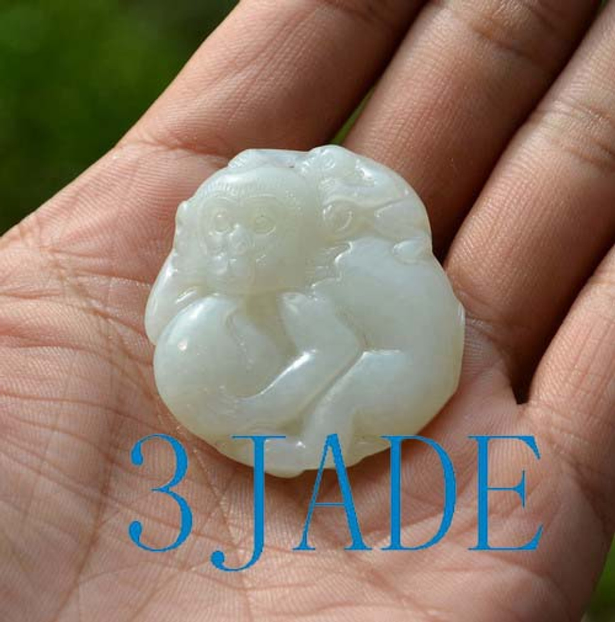 Nephrite jade monkey