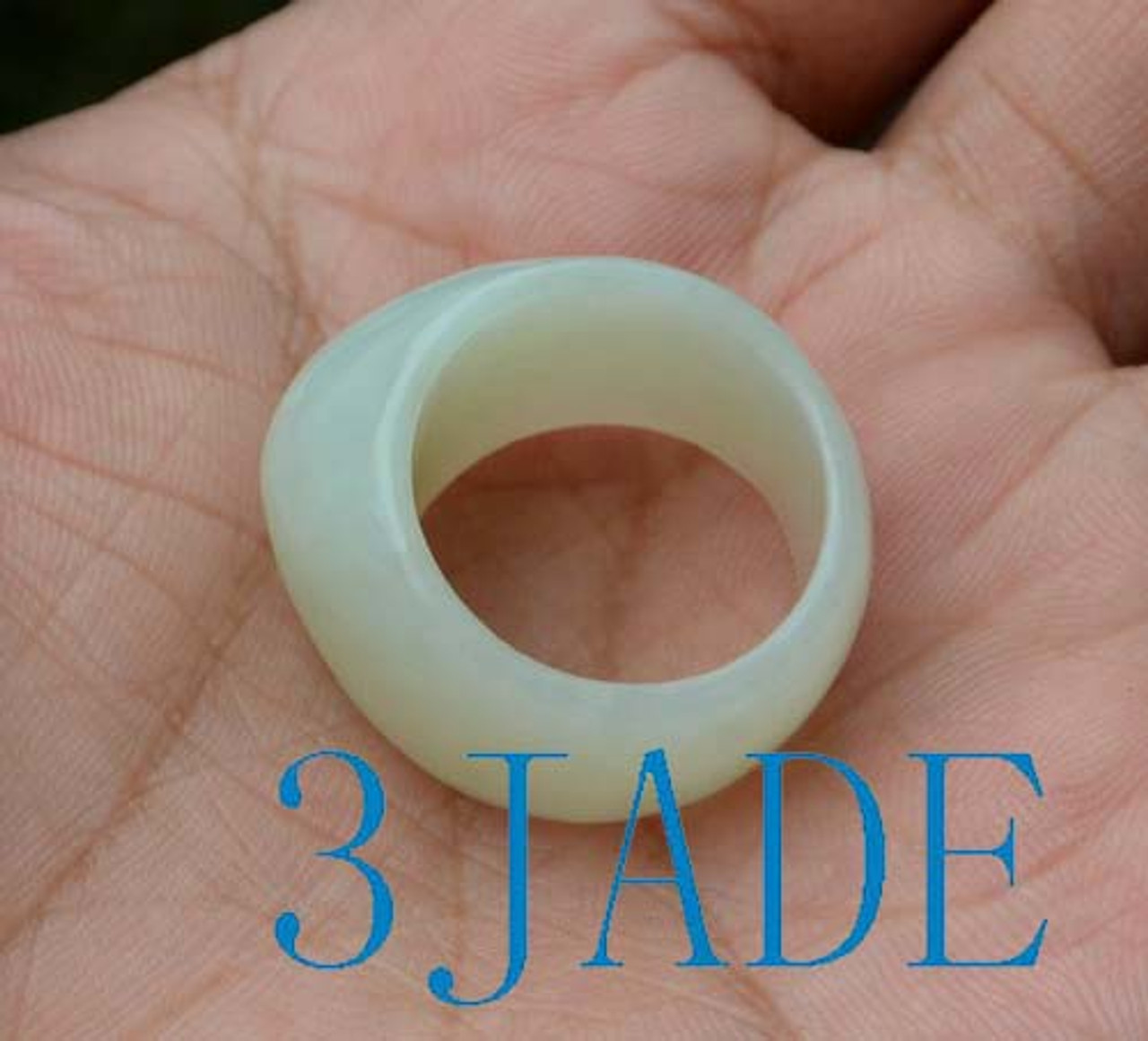 white jade saddle ring