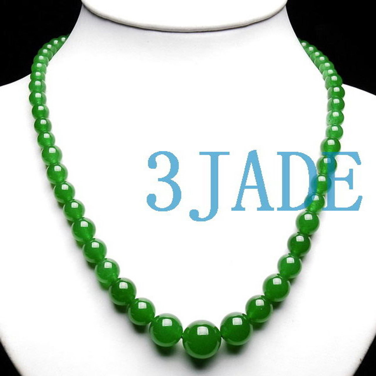 Natural Malaysia Jade Beads Strands, Round, Dyed, Dark Green, 8mm, Hole:  1mm, about 48pcs/strand, 15 inch