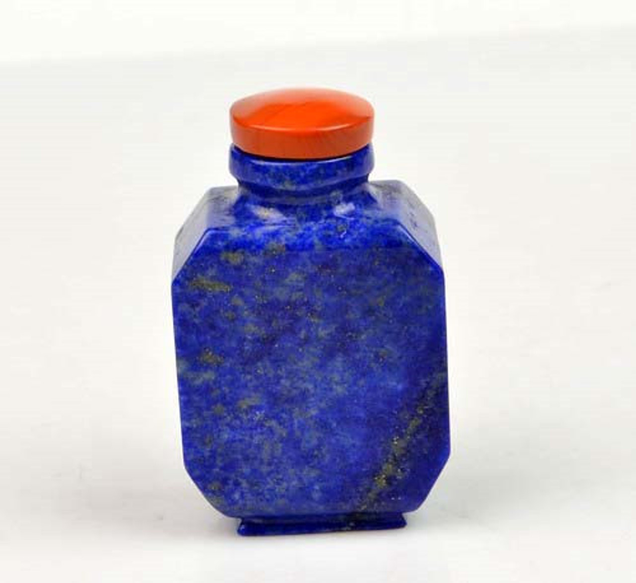 Hand Carved Natural Lapis Lazuli Snuff Bottle Chinese Carving -N009182