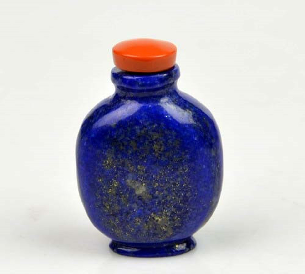 Hand Carved Natural Lapis Lazuli Snuff Bottle Chinese Carving -N009183