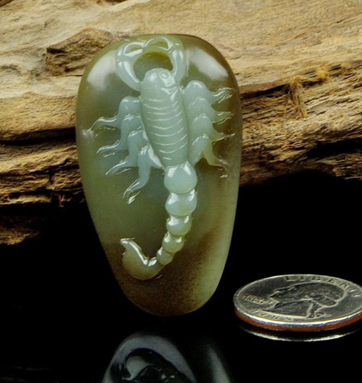 Hetian jade scorpionrite jade