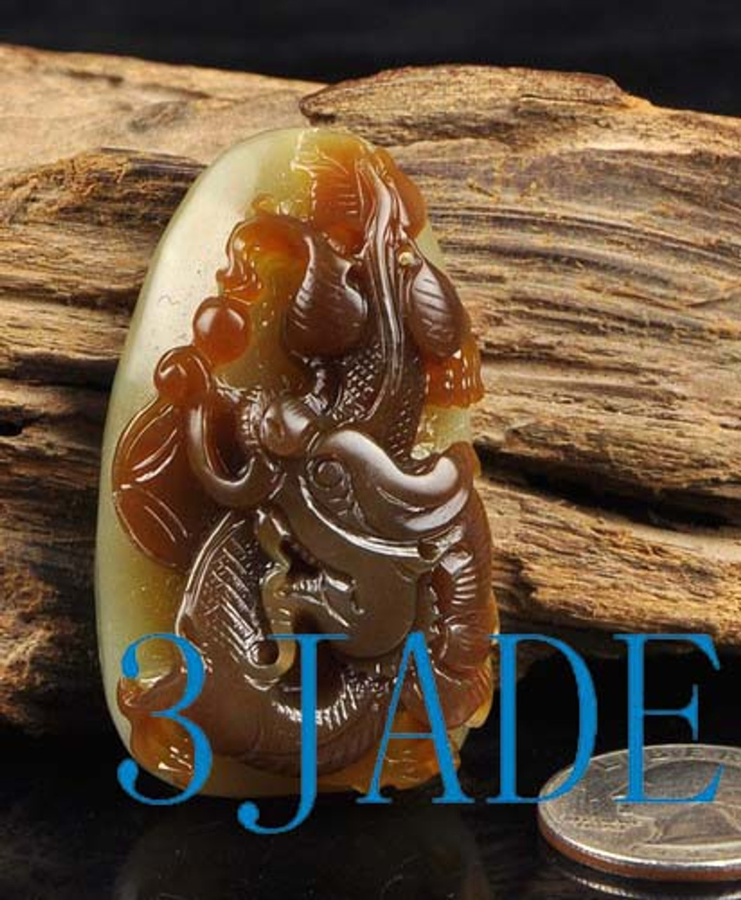 Hetian jade dragon