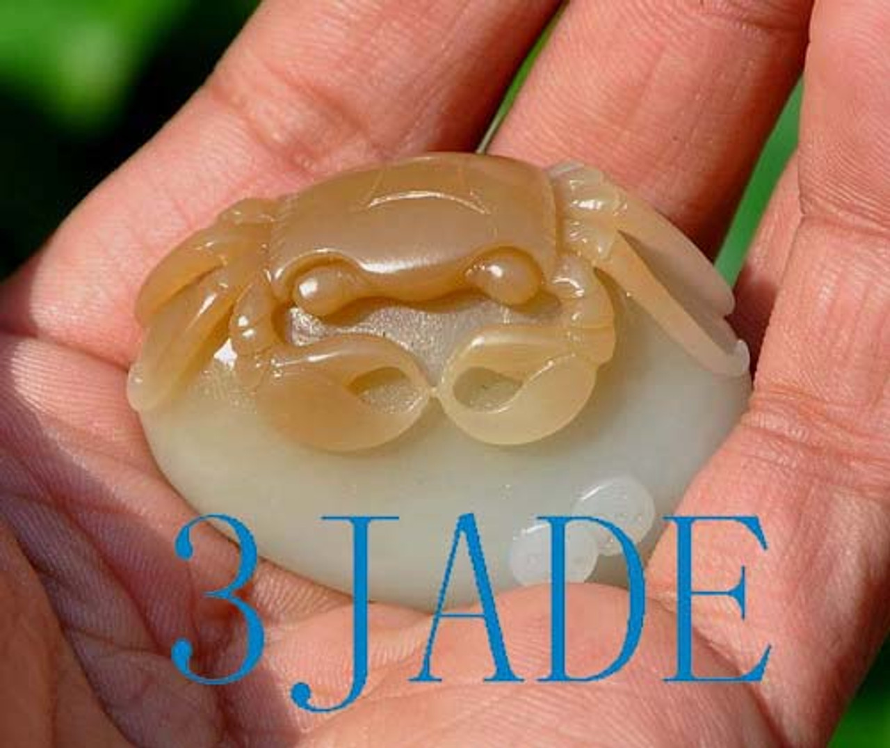 jade crab pendant