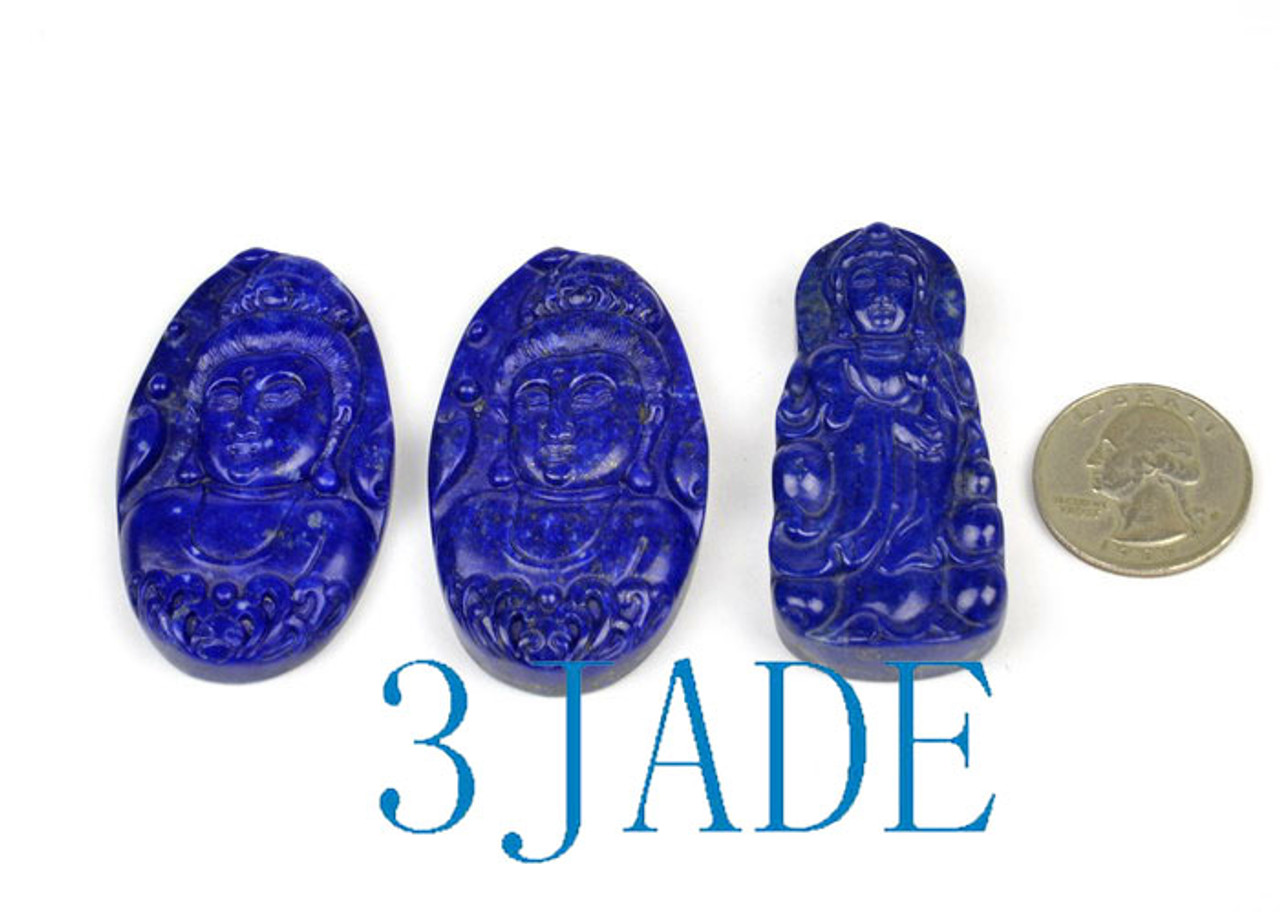 Lapis Lazuli Guanyin Pendant 