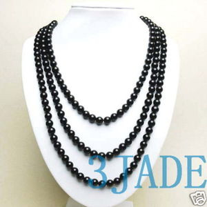 Black beads necklace