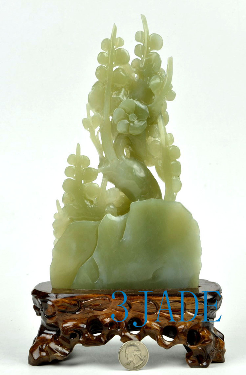 plum flower jade carving