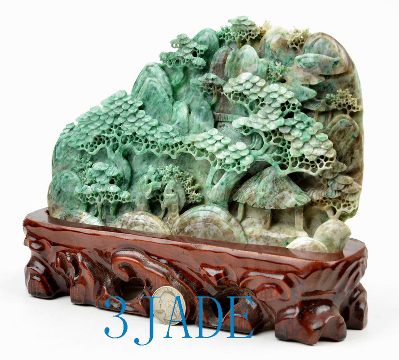 Natural Dushan Jade Traditional Chinese Mount Scenery Statue Carving Sculpture J 3jade Wholesale Of Jade Carvings Jewelry Collectables Prayer Beads