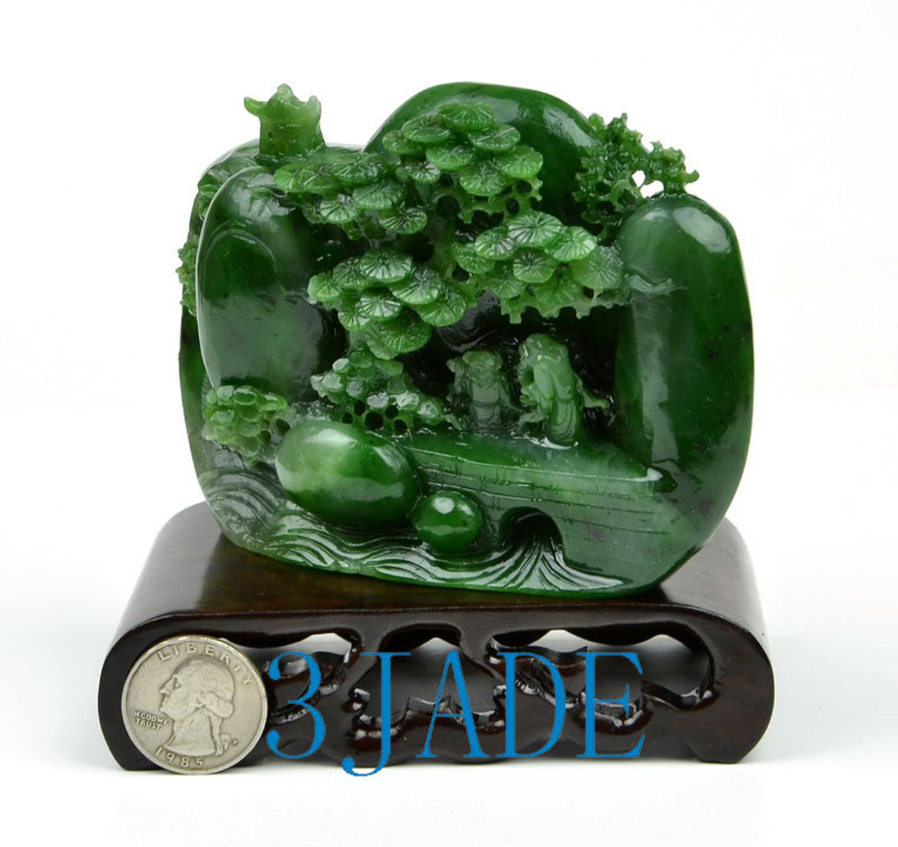 green jade carving