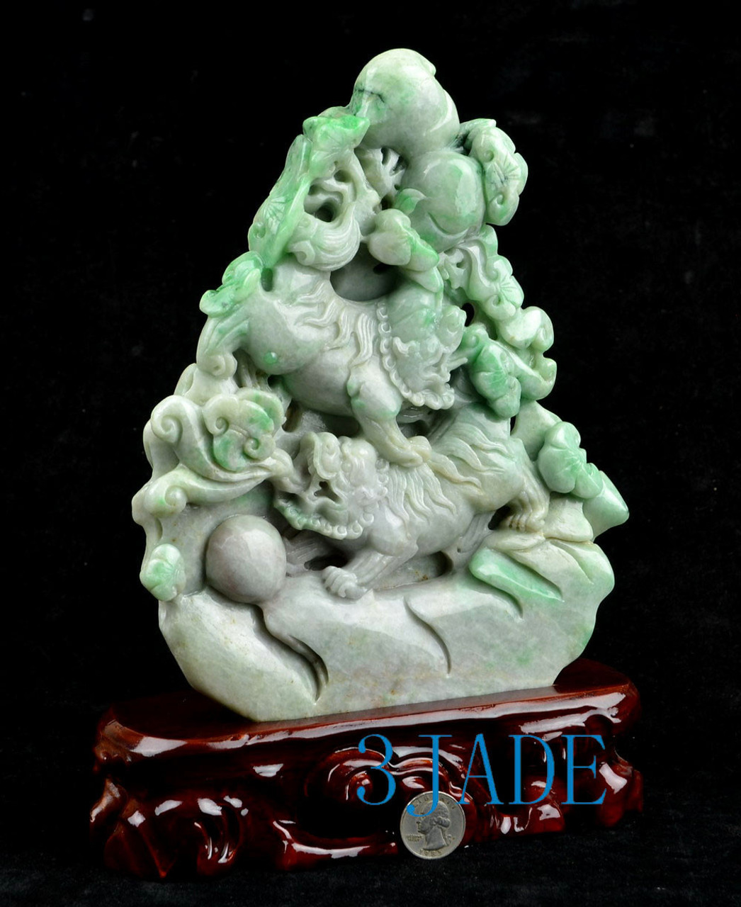 green jade carving