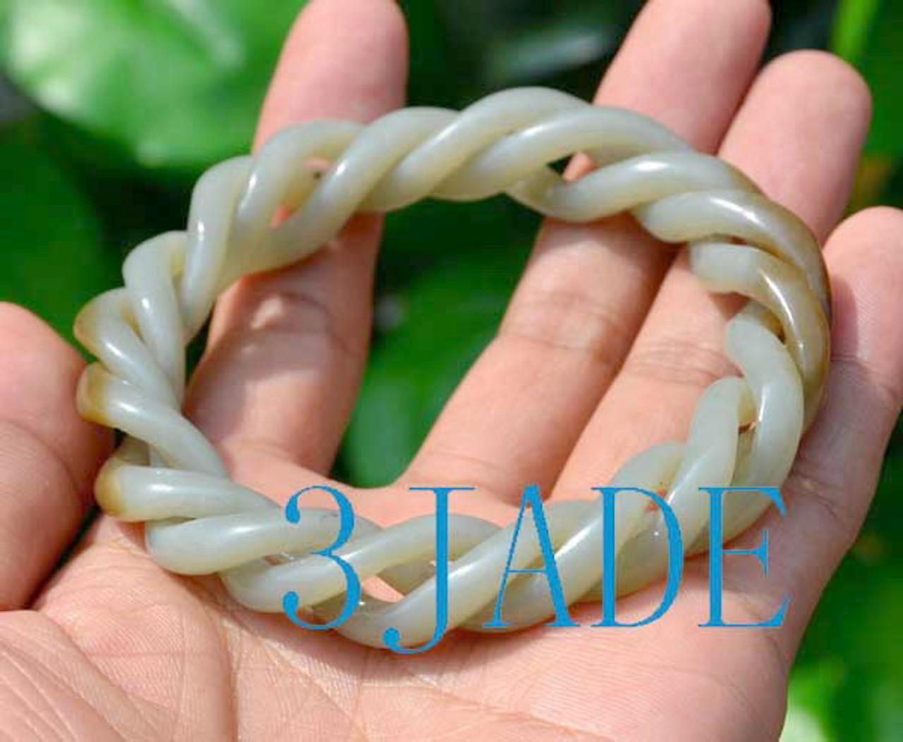 twisted jade bangle