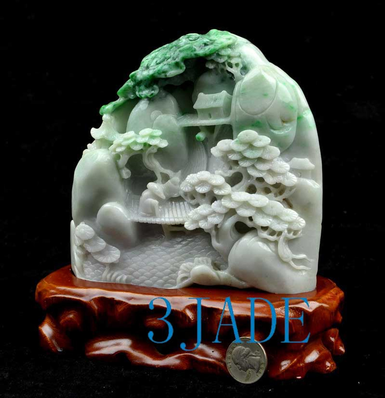 Chinese Mountain Scenery Carving