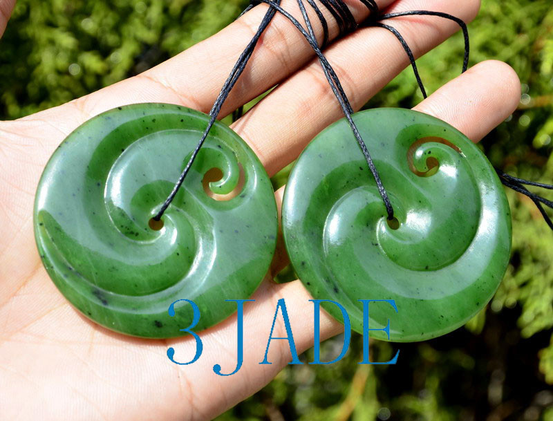 Green Jade Koru Pendant New Zealand Greenstone Maori Pounamu Necklace
