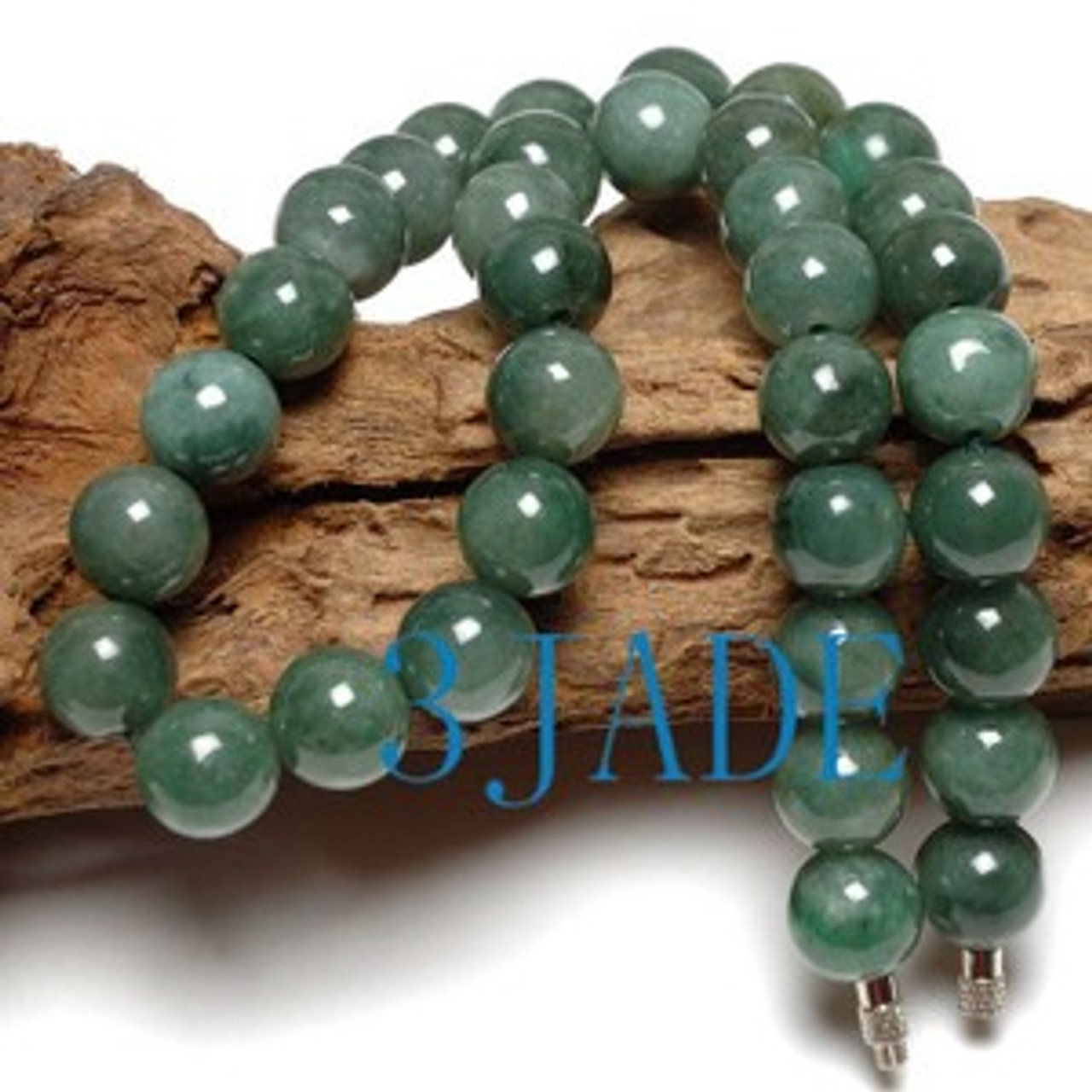 18" A Grade Natural Jadeite Jade Beads Necklace
