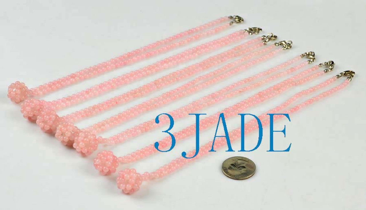 16" Natural Rose Quartz Beads Necklace -D010006