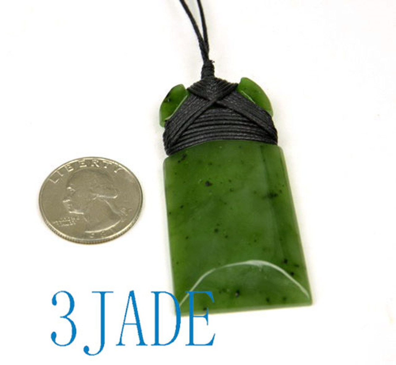 Large Maori Pounamu Toki Pendant. Greenstone Jade. Adze. New Zealand N