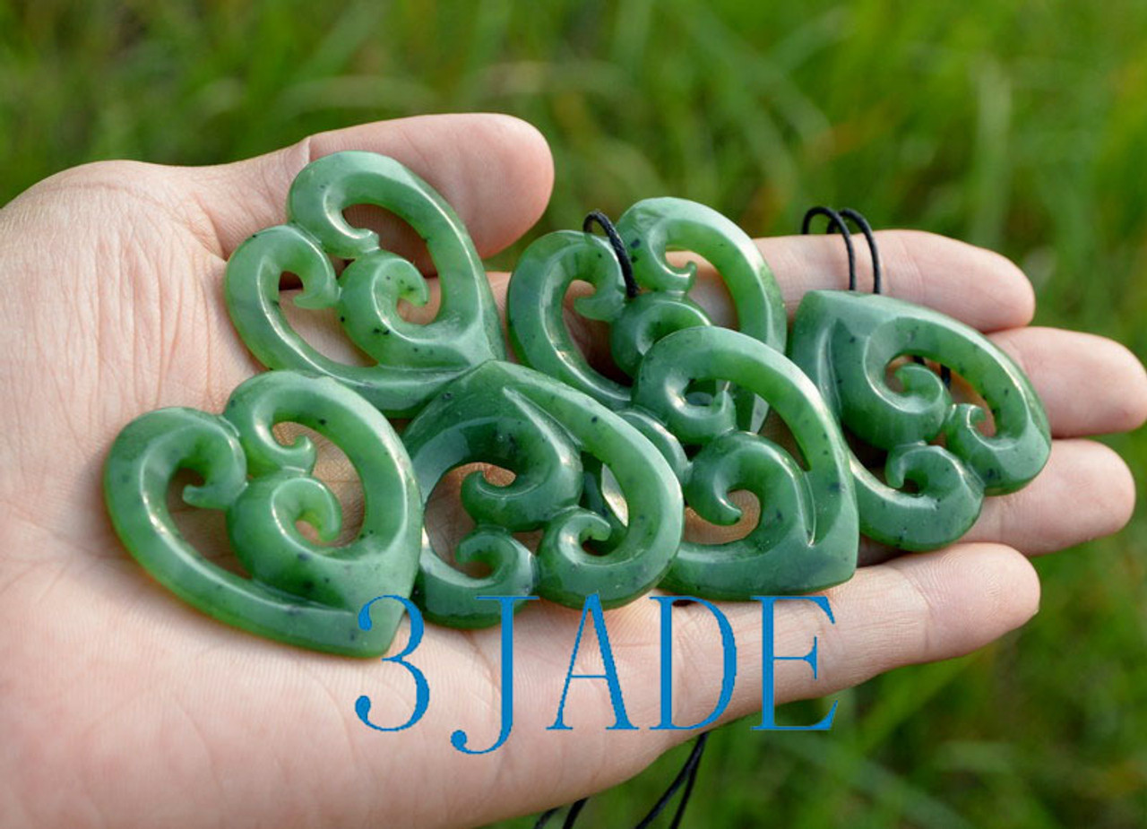 green nephrite jade Koru pendant