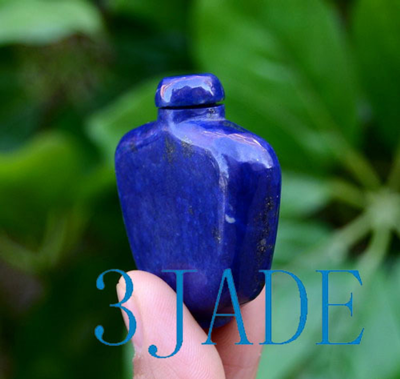 Hand Carved Lapis Lazuli Snuff Bottle