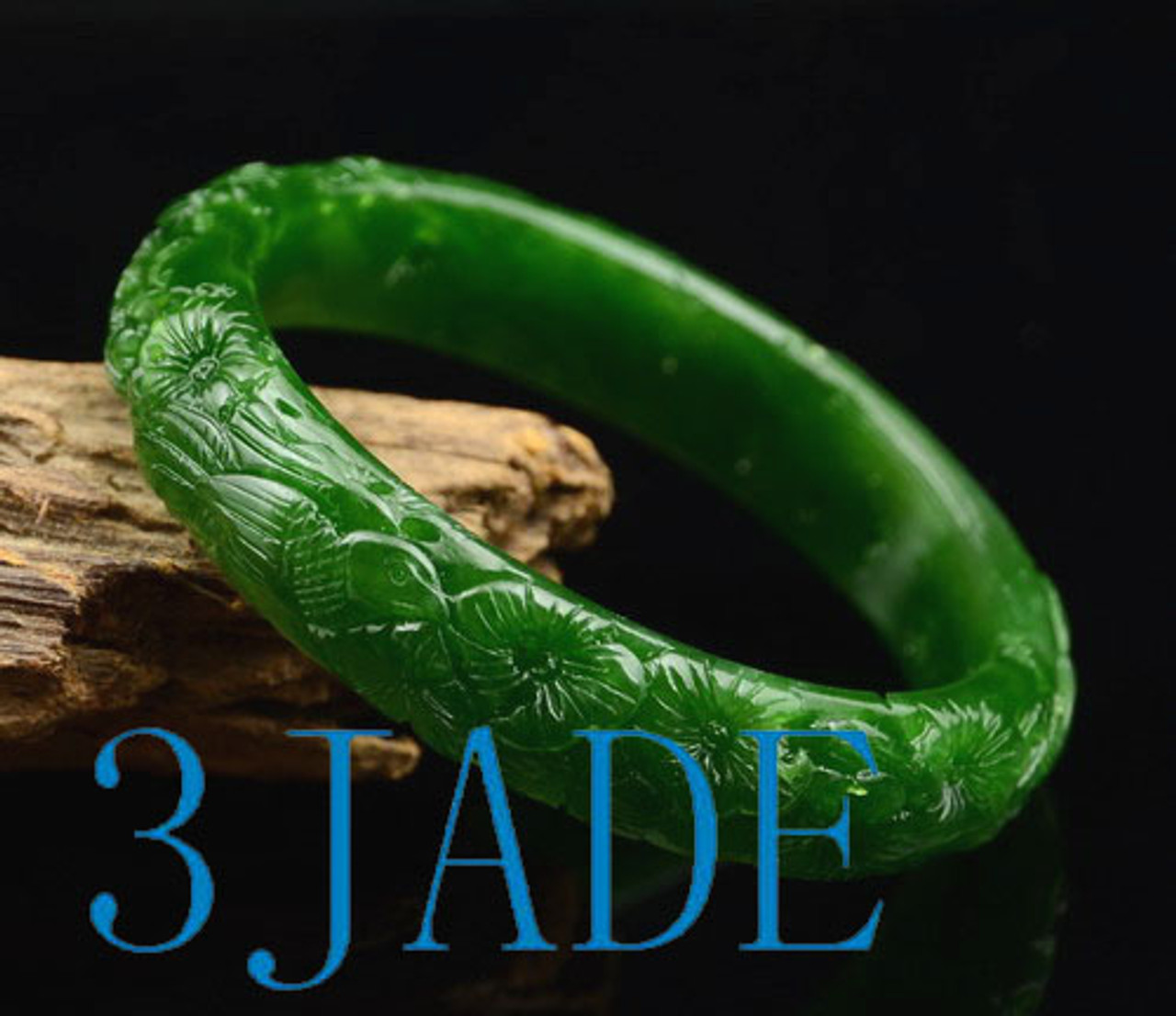 green nephrite jade bangle