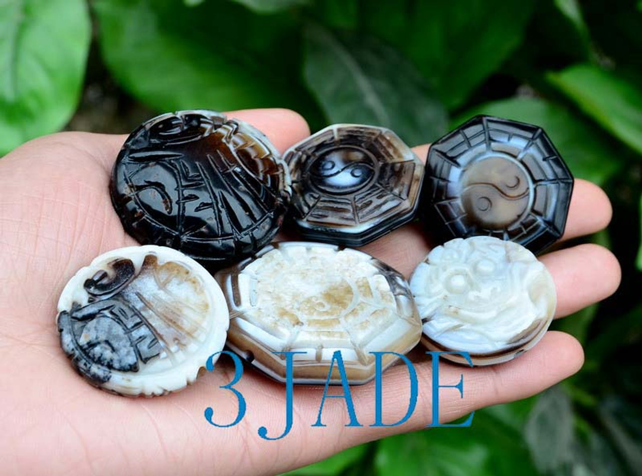 6pcs Tibetan Ritual DZI Heaven Eye Beads Powerful Energy Pendants Amulets Wholesale