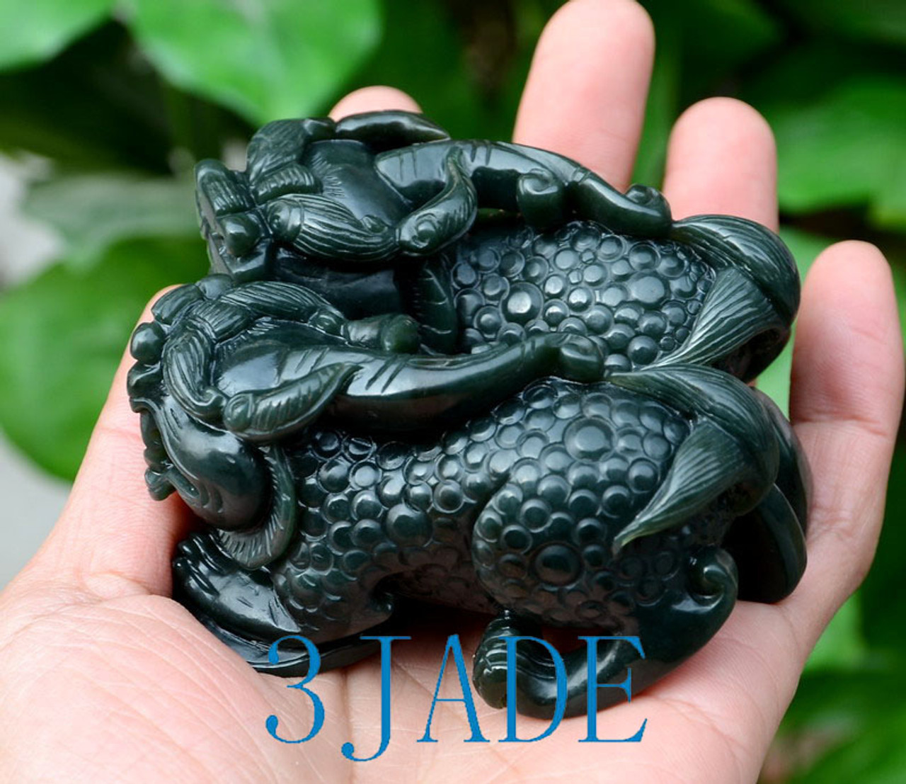 2 Nephrite Jade Pixiu Figures Chinese Feng Shui Sculpture Brave Troops