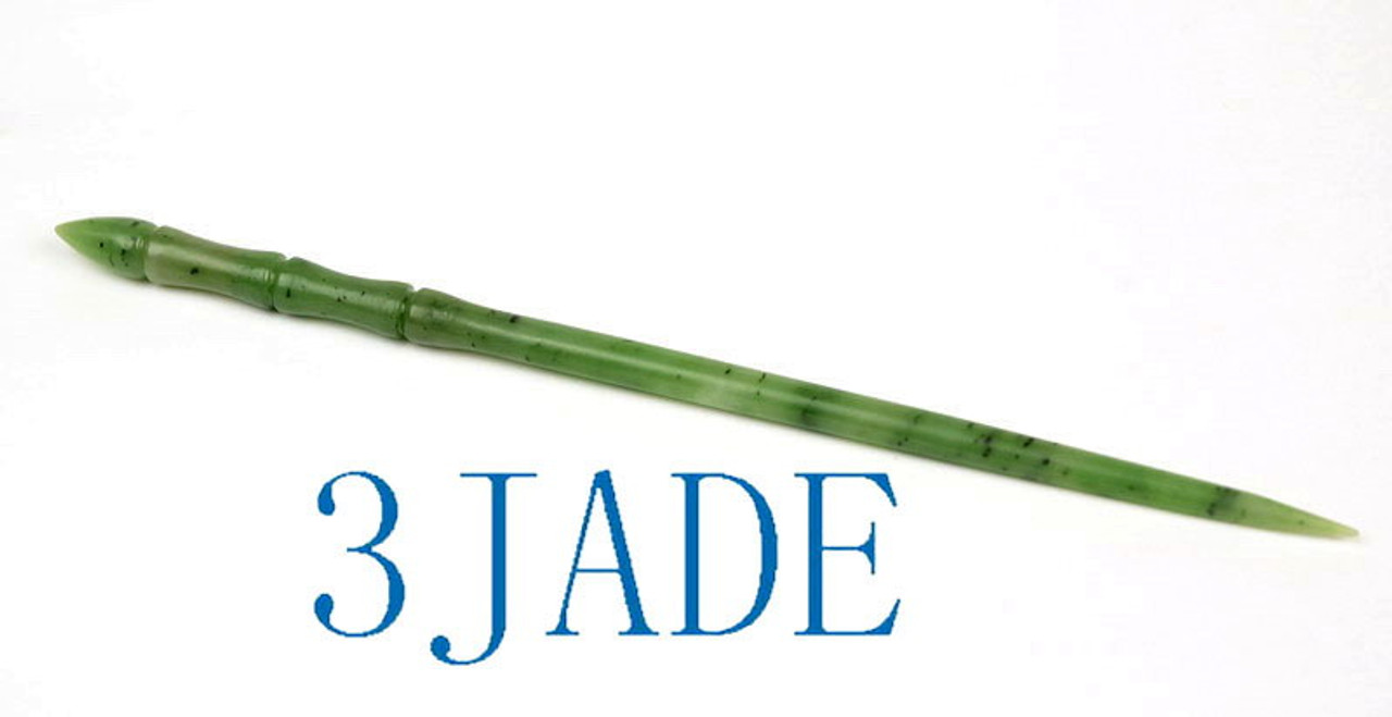 Green Nephrite Jade Magic Wand