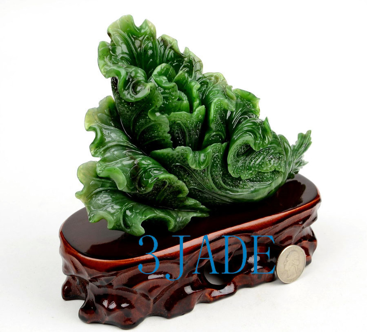 Nephrite Jade Cabbage Sculpture