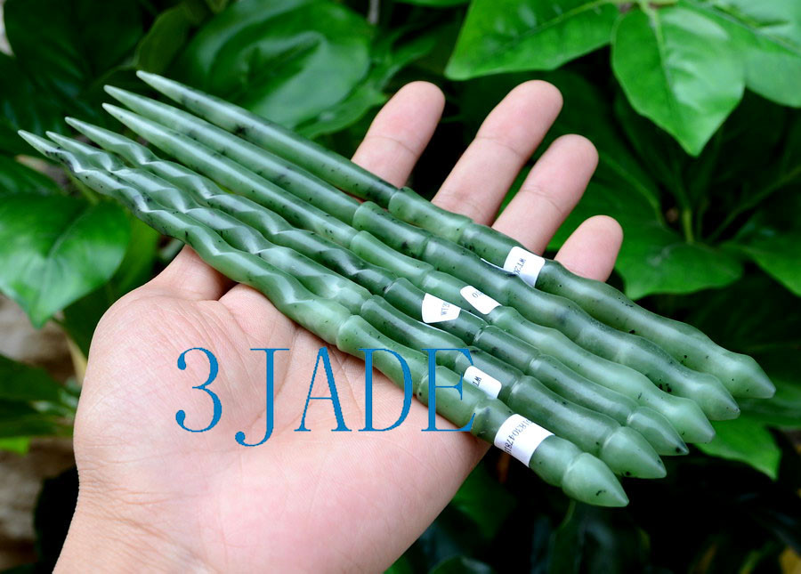 Green Nephrite Jade Magic Wand Wizard Witch Crystal Gemstone Wand