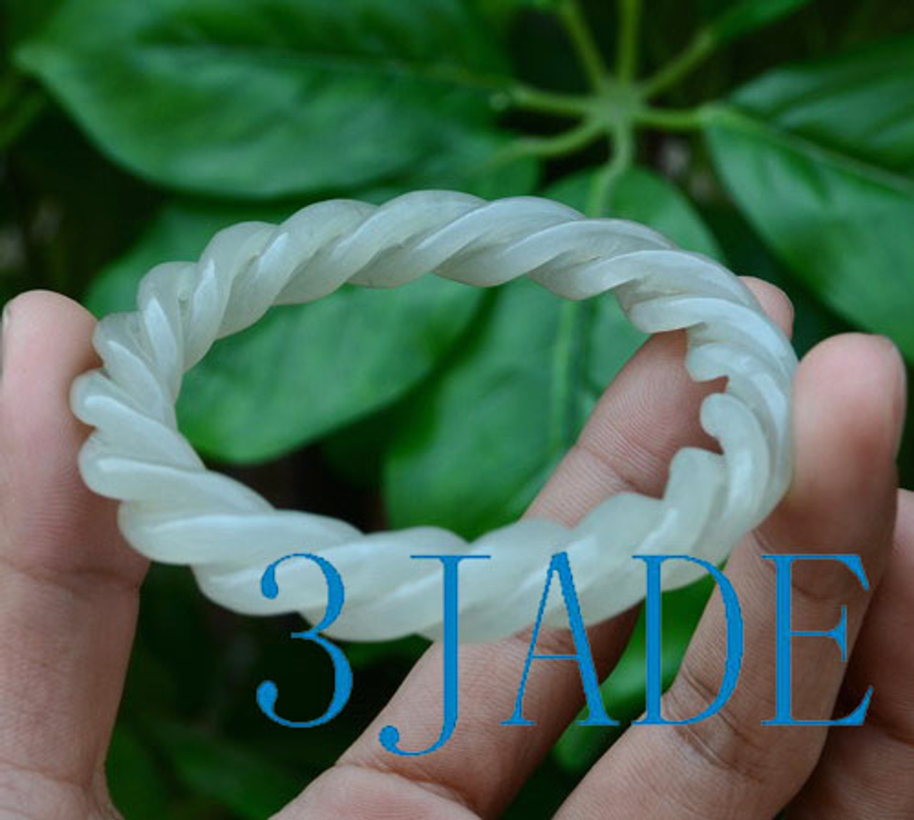 Jade Rope Shape Bangle