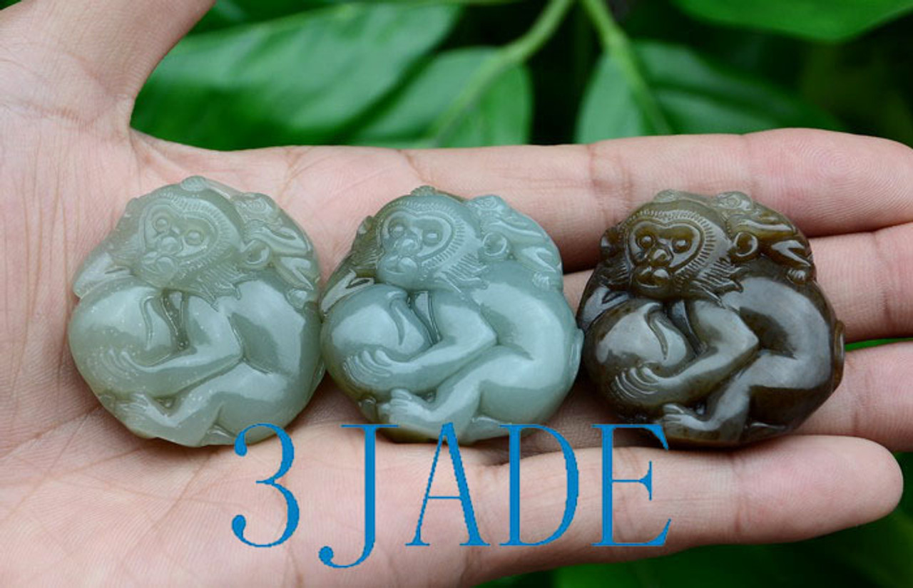 Nephrite Jade Monkey Pendant Wholesale