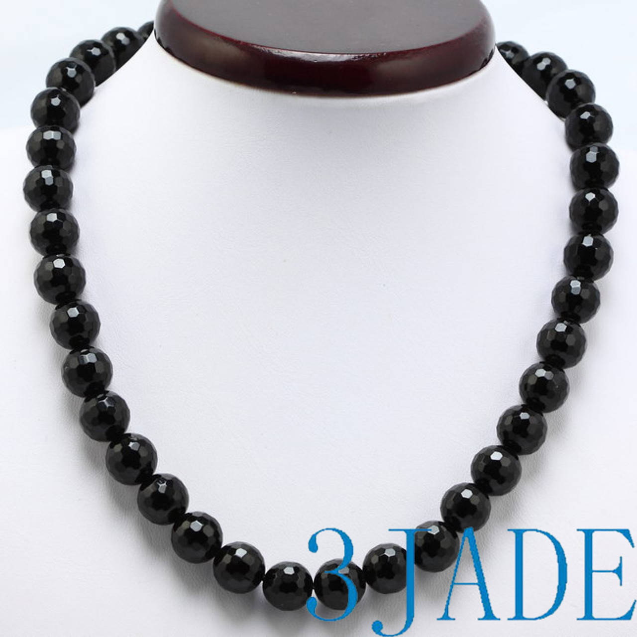 SILVER ONYX BEADED NECKLACE - Art Gallery H