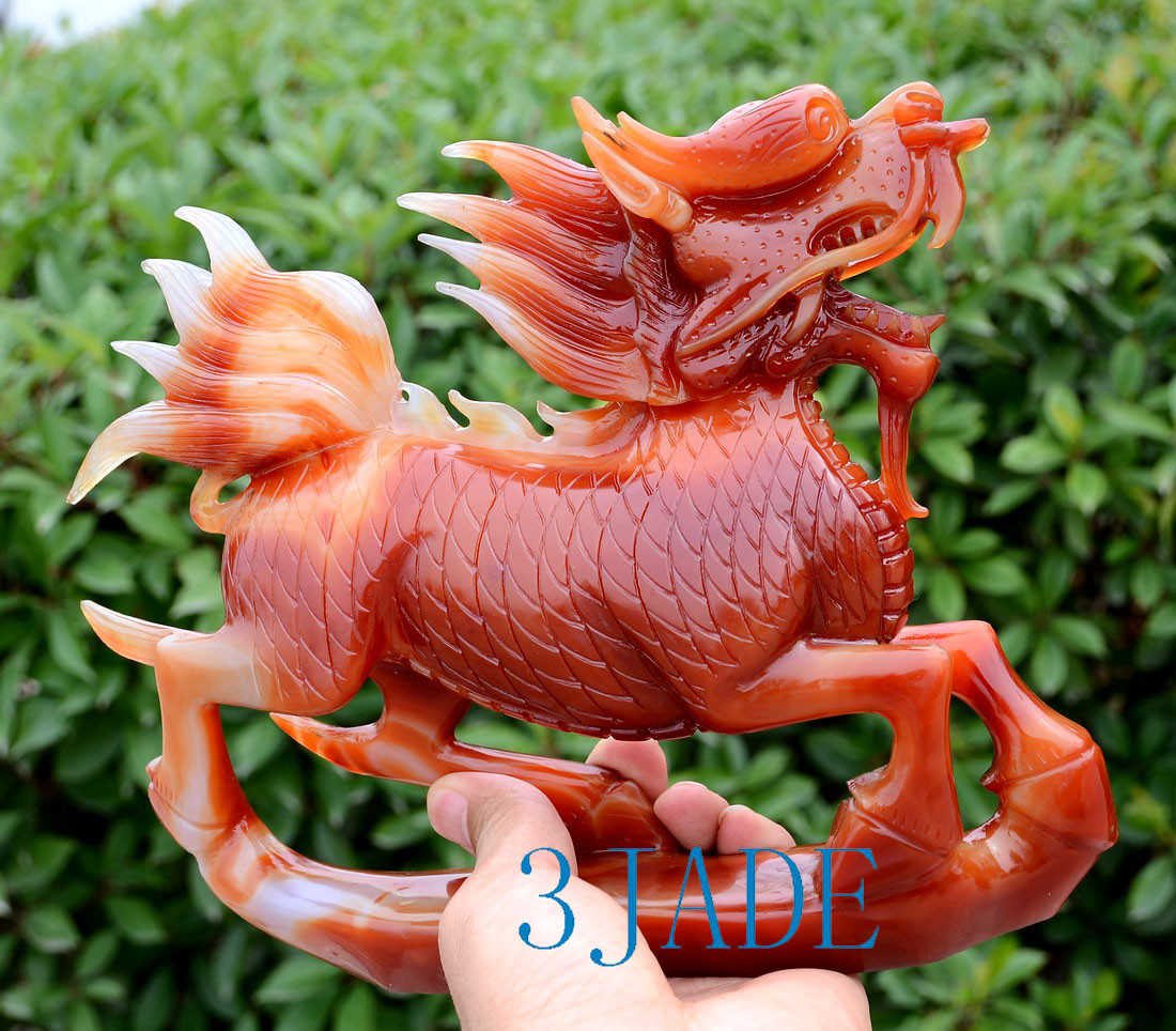 Carnelian Qilin Carving