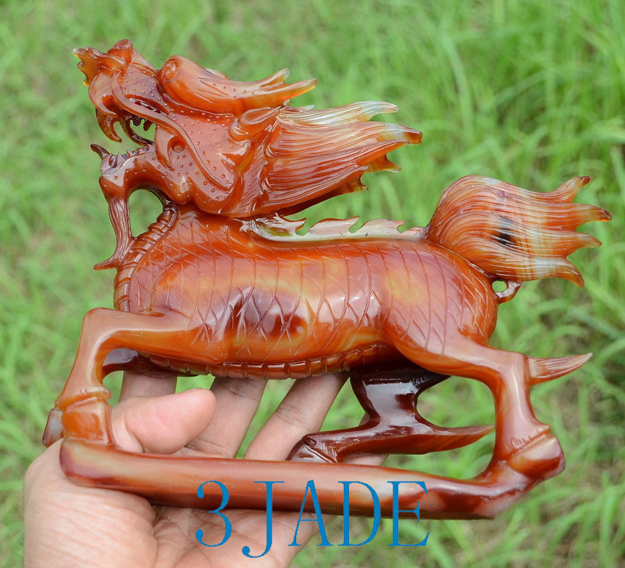 Hand Carved Kirin Statue