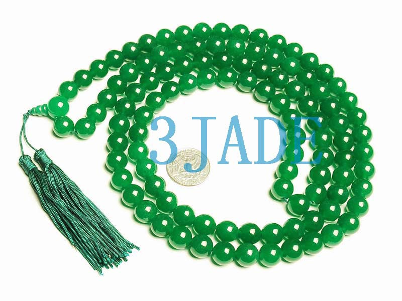 green jade prayer beads mala