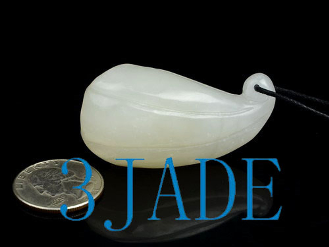 White Nephrite Jade Lotus Seed Pod w/ Frog Pendant Necklace Hetian Jade Carving w/ certificate