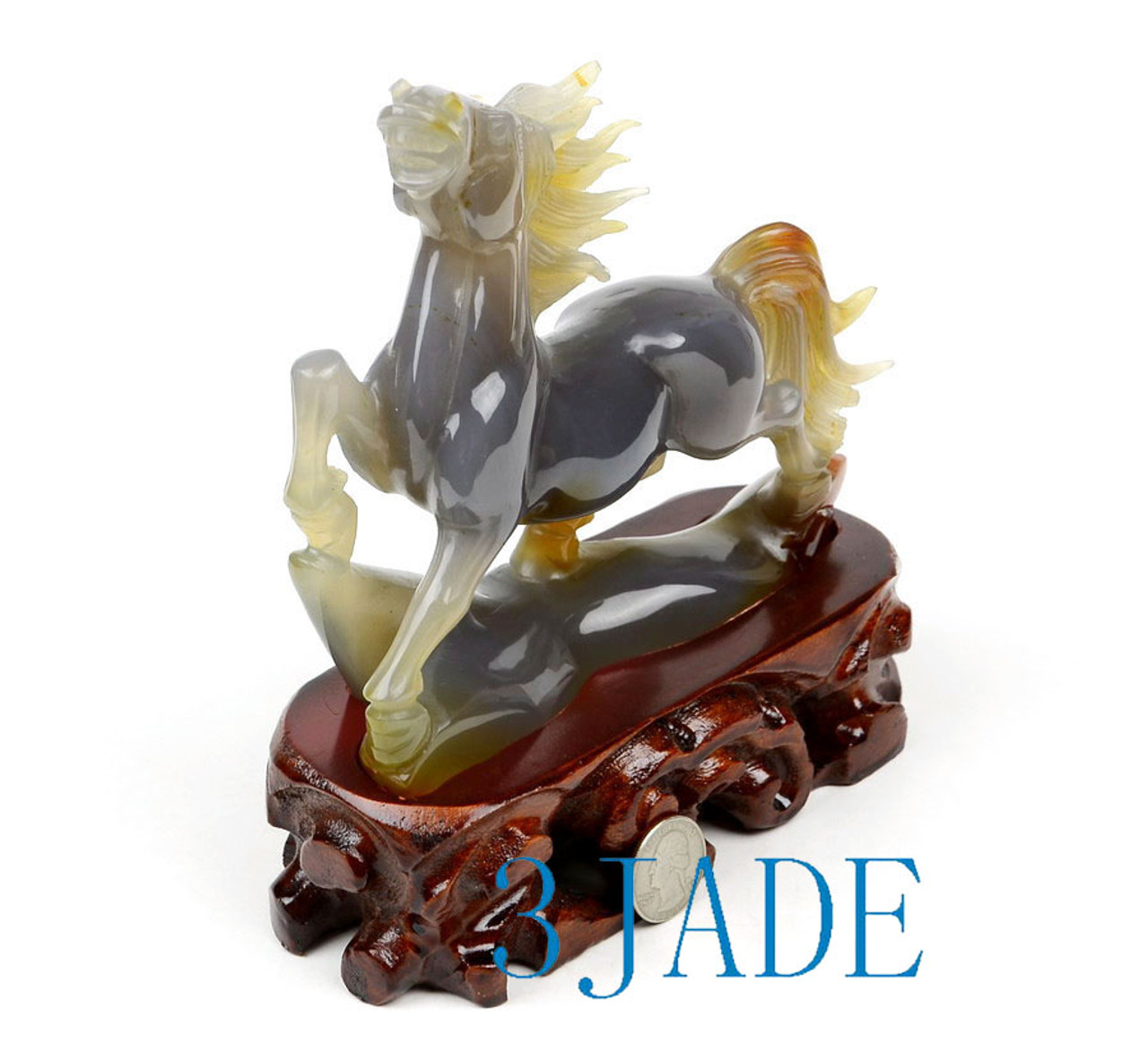 Agate Horse Carving