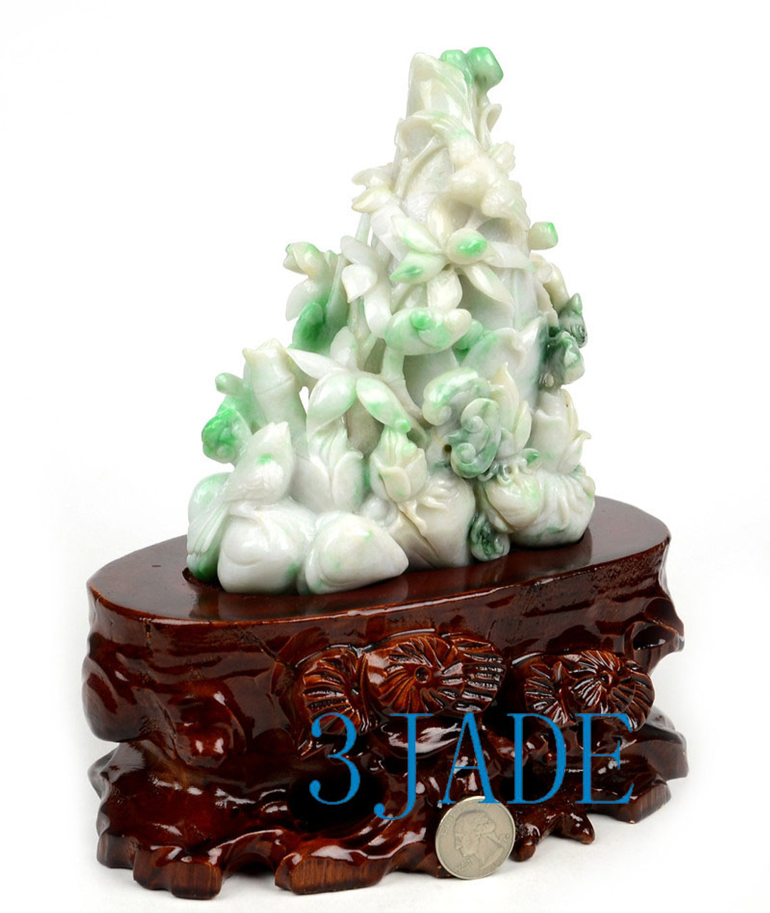 Jadeite Jade Bamboo Shoots Statue