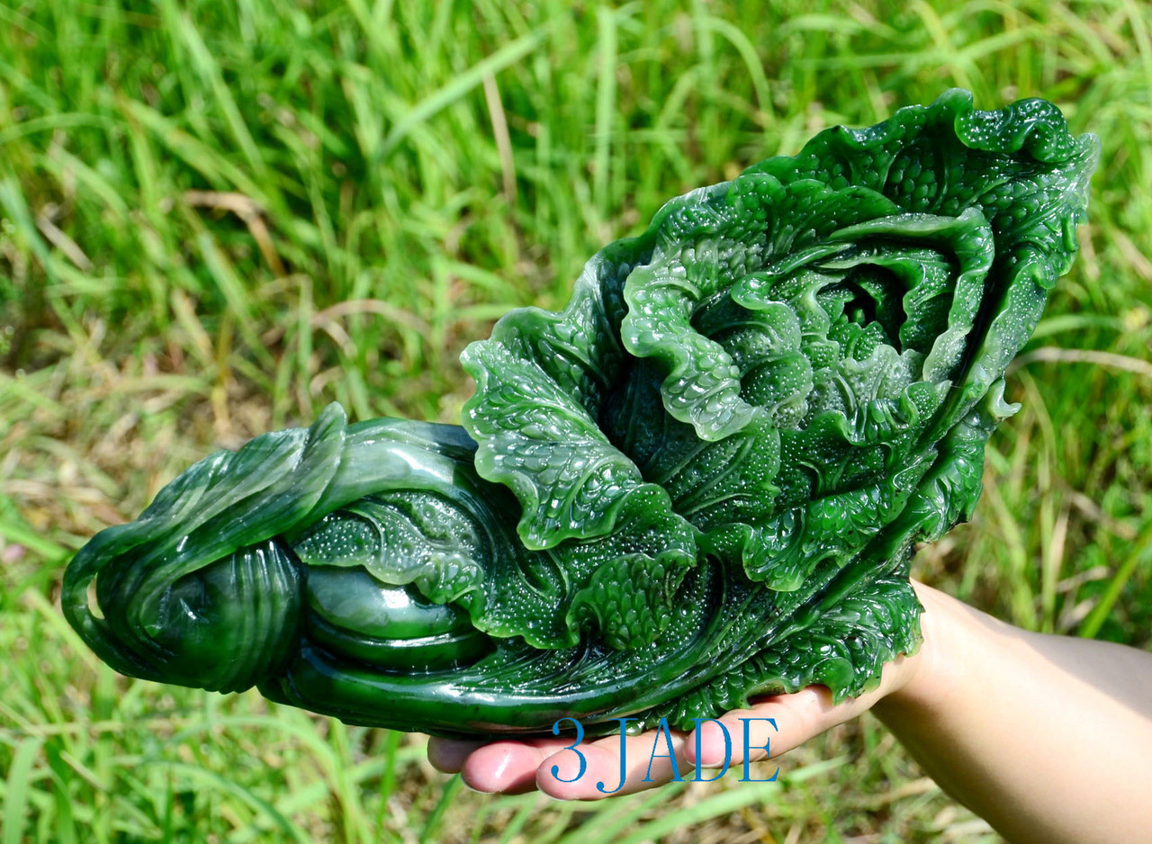 Jade Bok Choy Sculpture