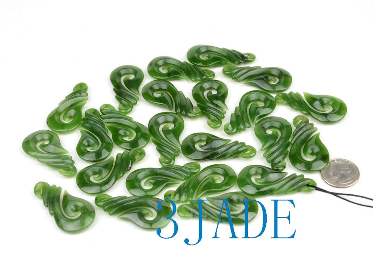 Green Jade Fish Hook Wholesale