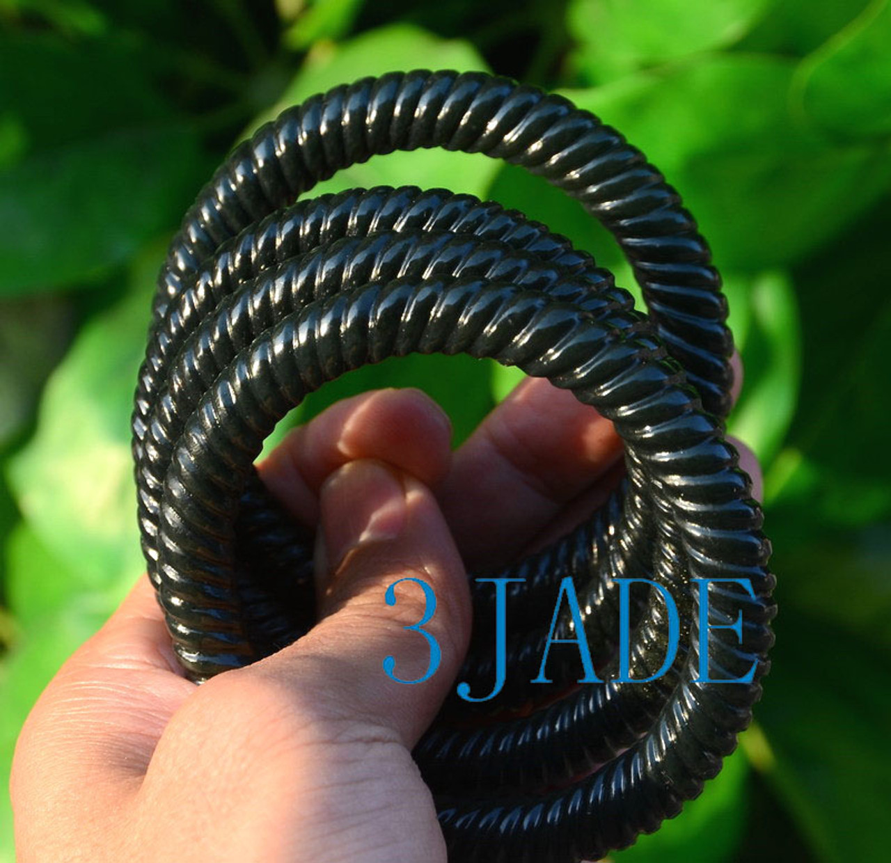 black nephrite jade bangle