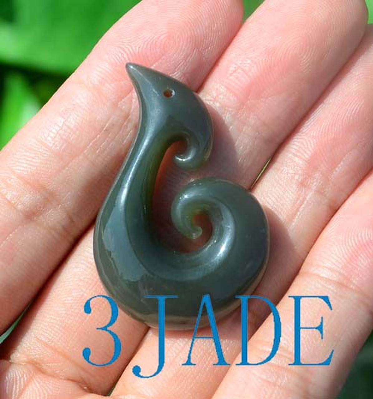 nephrite jade Koru pendant necklace