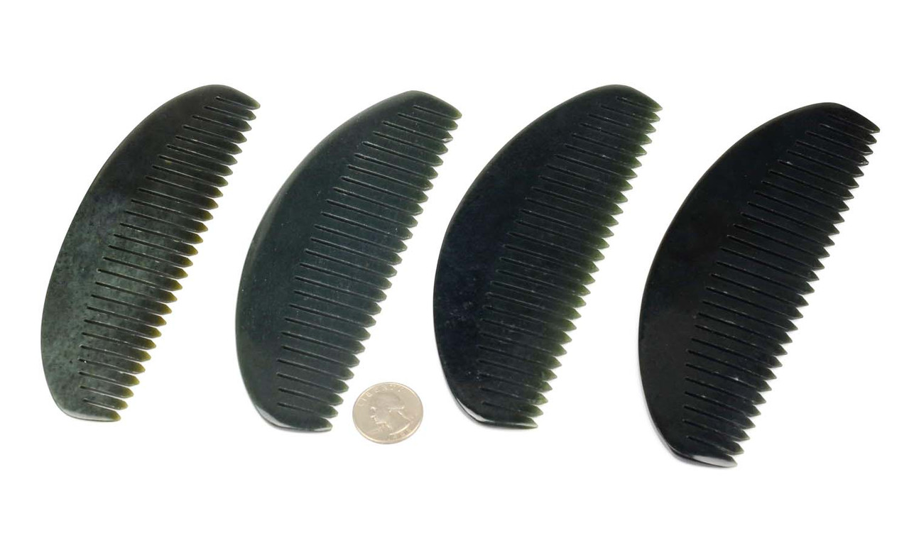 celadon jade hair combs back side indoor lighting