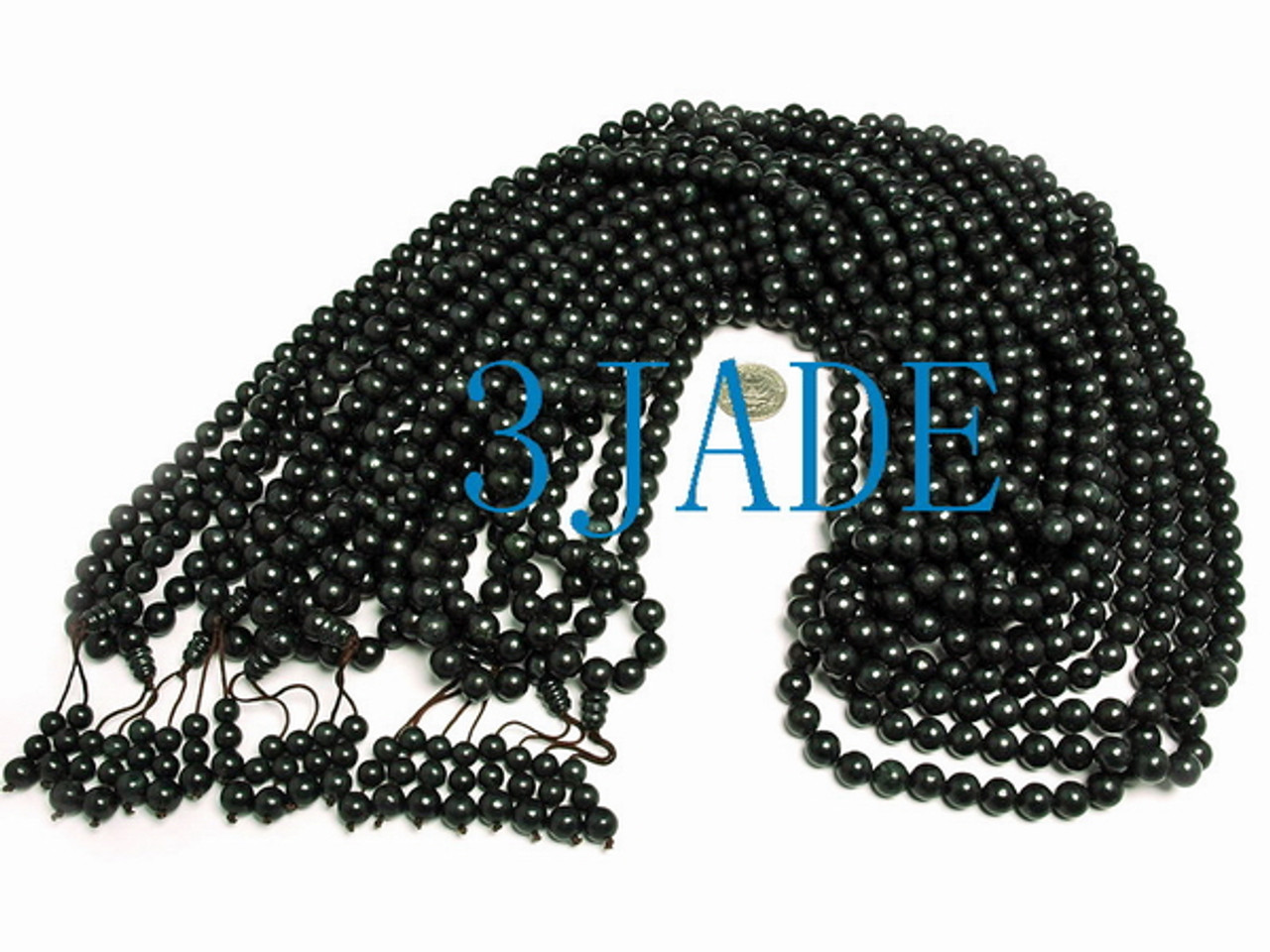 Black prayer beads, black onyx beads, 108 prayer bades