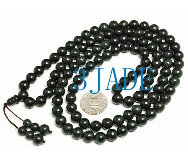 Black Serpentine 108 prayer beads mala