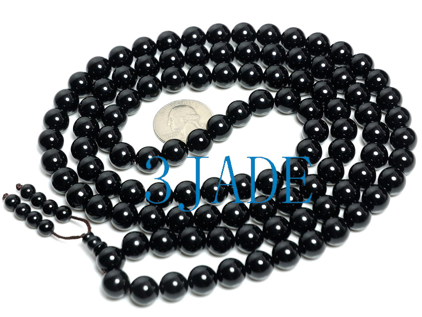 108 black onyx prayer beads mala