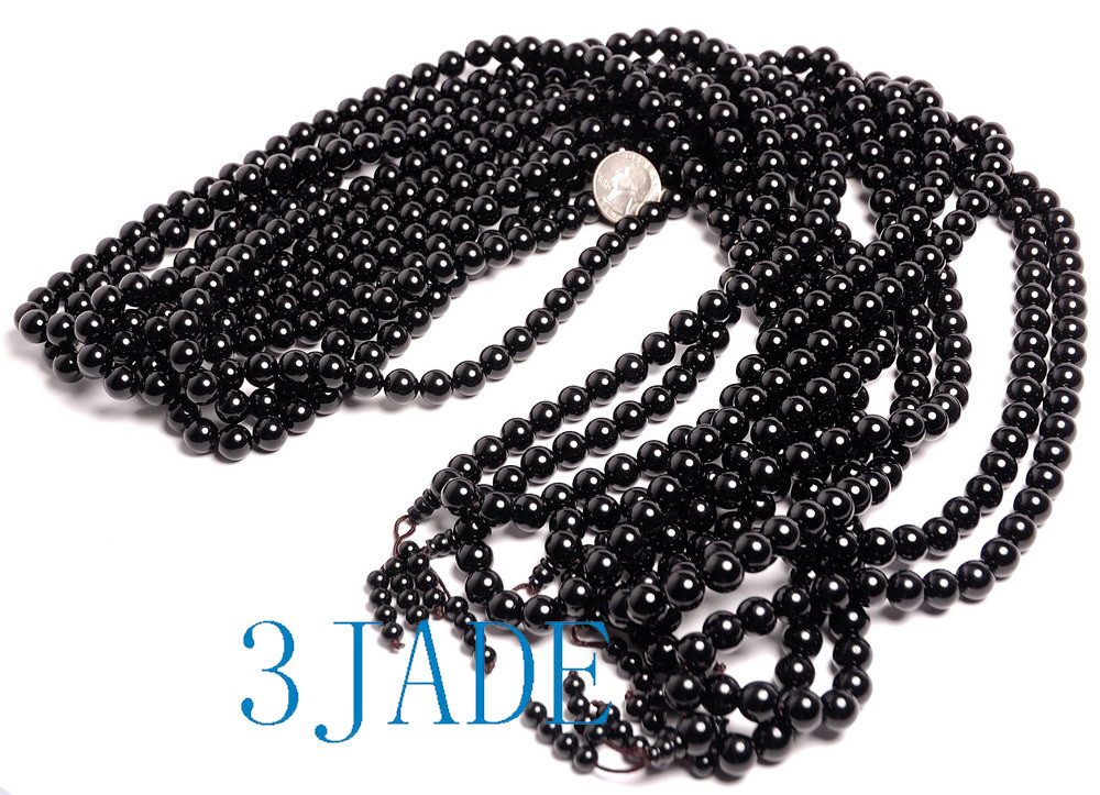 black onyx prayer beads mala