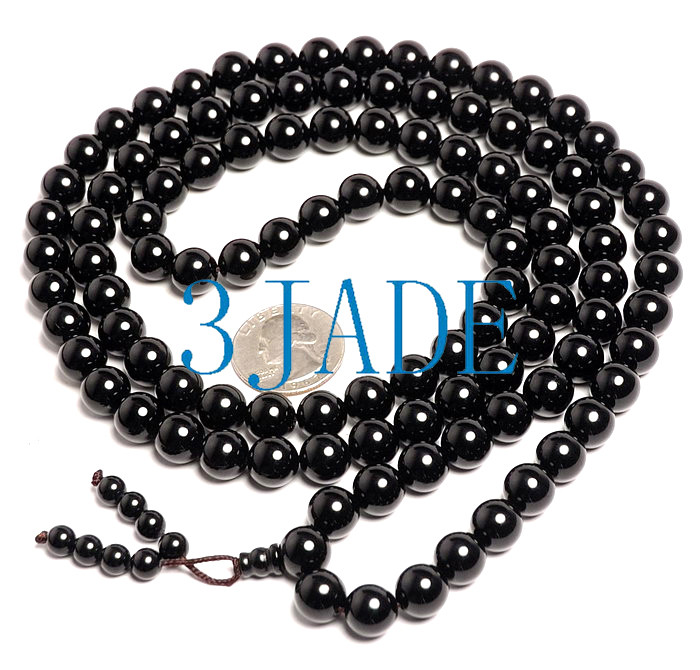 10mm black onyx prayer beads mala