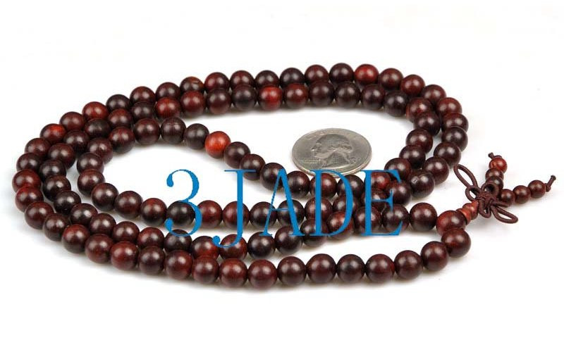 red sandalwood prayer beads