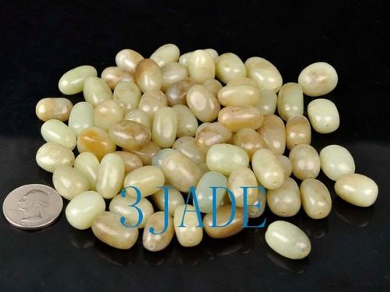 10pcs Tumbled Natural Hetian Nephrite Jade Stone Nugget Beads Gemstone wholesale